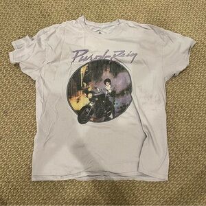 Purple Rain Graphic T-Shirt Oversized Stained